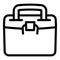 School lunchbox icon, outline style