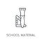 School material linear icon. Modern outline School material logo