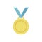 School medal flat style icon