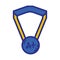 School medal symbol to intelligent student