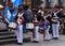 School military band drummers.