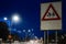 School pedestrian crossing road sign