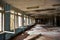 School premise in the city of Pripyat in Ukraine. Emptiness. Dampness. Exclusion Zone. Nuclear danger. Ghost City