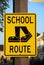 School route road sign