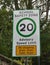 School Safety Zone speed limit sign