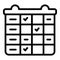 School schedule icon outline vector. Week timetable