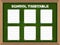 School schedule. School Timetable stickers on Blackboard. Vector