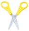 School scissors for paper with yellow handles