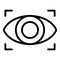 School security eye icon outline vector. Guard police