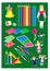 School set, happy children, teacher, coloured pencils, pretty funny happy, school bell, balloons, flowers,vector, illustration, n