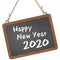 school slate with New Year 2020 greetings