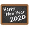school slate with New Year 2020 greetings