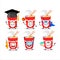 School student of cup noodles cartoon character with various expressions