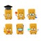 School student of ticket cartoon character with various expressions