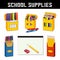 School Supplies, Markers, Crayons, Pens, Pencils, Lined Paper