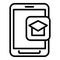 School tablet reader icon, outline style