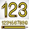 School theme, pencils design numbers, best for use in logotype design for drawing