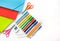 School things school office staff of teenager flat lay pencils p