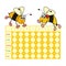 School timetable, bees, vector illustration