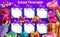 School timetable with gift boxes, ribbons vector