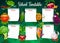 School timetable template with superhero vegetable