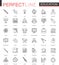 School university education thin line web icons set. Outline stroke icon design.