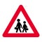 School warning or crossing road sign