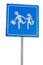 School warning sign, children on road