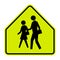 School Zone Sign on white background