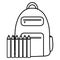 Schoolbag and colors pencils supplies