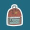 Schoolbag vector doodle illustration.