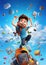 Schoolbound Fun. Cute and Lively 3D Character Poster Featuring Friends Excited for Back to School