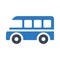 Schoolbus vector glyph color icon