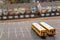 Schoolbuses in Atlanta, Georgia, USA.