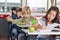 Schoolchildren Studying At Desk