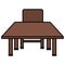 Schooldesk wooden and chair icon