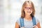 Schoolgirl with bag, backpack. Portrait of modern happy teen school girl with bag backpack. Girl with dental braces and glasses