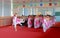 Schoolgirl on chinese traditional folk dance lesson