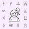 schoolgirl icon. School icons universal set for web and mobile