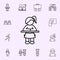 schoolgirl icon. School icons universal set for web and mobile