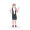 Schoolgirl wearing face mask to prevent coronavirus pandemic social distancing covid-19 quarantine