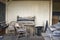 Schoolhouse room interior, Bodie, California