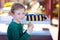 Schoolkid eating lunch