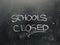 Schools Closed handwritten on Blackboard
