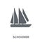 schooner icon from Transportation collection.