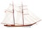 Schooner. Sailboat. Sailing vessel