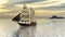 Schooner Sailing ship, 3d rendering