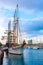 The schooner Santa Eulalia ship docked in Barcelona Maritime Museum