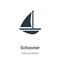 Schooner vector icon on white background. Flat vector schooner icon symbol sign from modern transportation collection for mobile