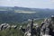 Schrammsteine rocks from the Schrammstein viewpoint in Saxon Switzerland